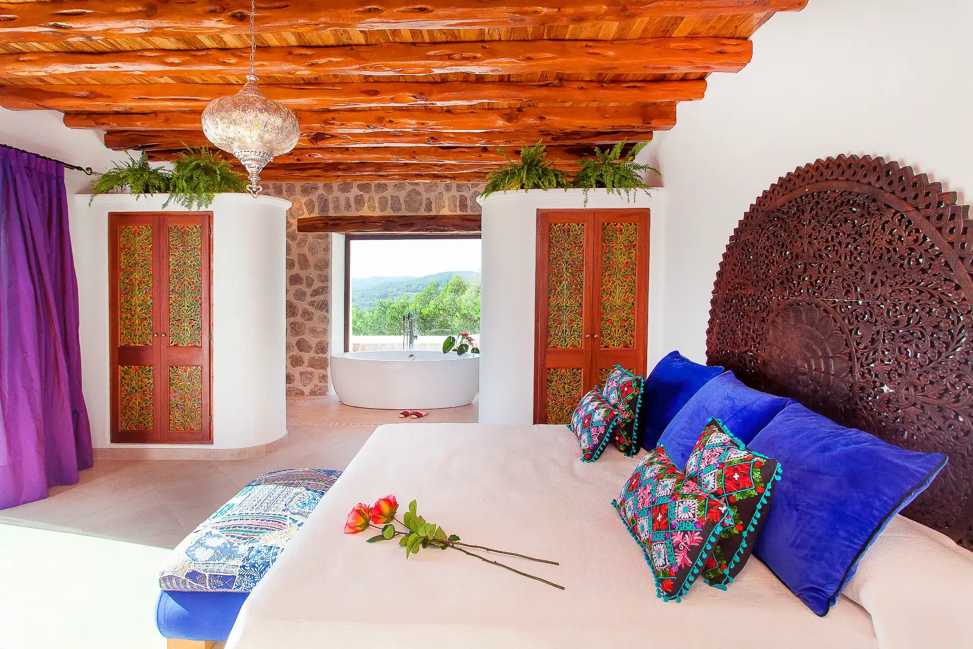 Garden with old olive trees at Villa Can Xumeu, Ibiza
